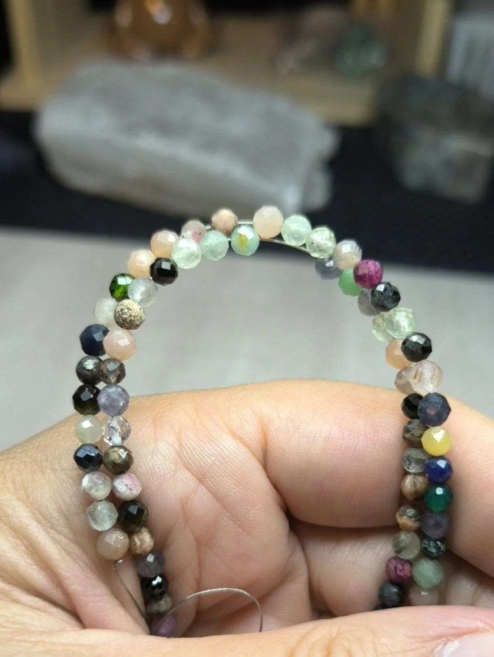 #3- 4mm Multi-Stone Faceted Bead 15inch Strand